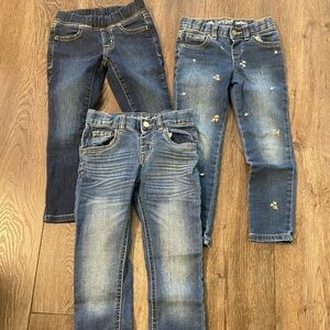 Bundle of 3 Cat & Jack denim pants, size 5T